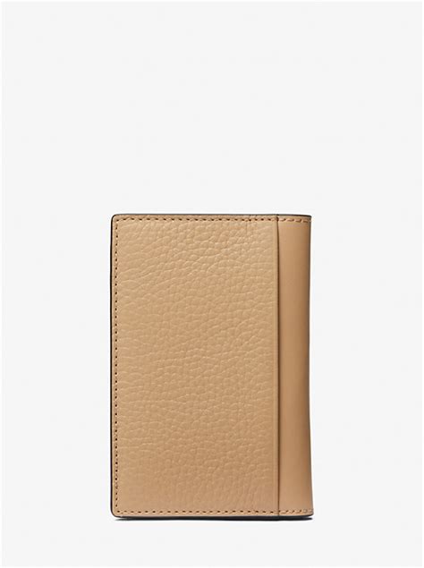 michael kors mens hudson pebbled leather card case|Hudson Pebbled Leather Card Case .